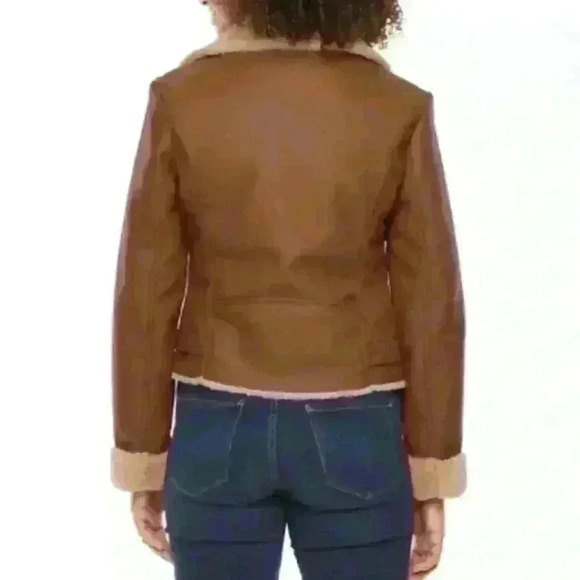 a.n.a Midweight Motorcycle Jacket with Faux Fur Size Large NWT - Picture 4 of 16